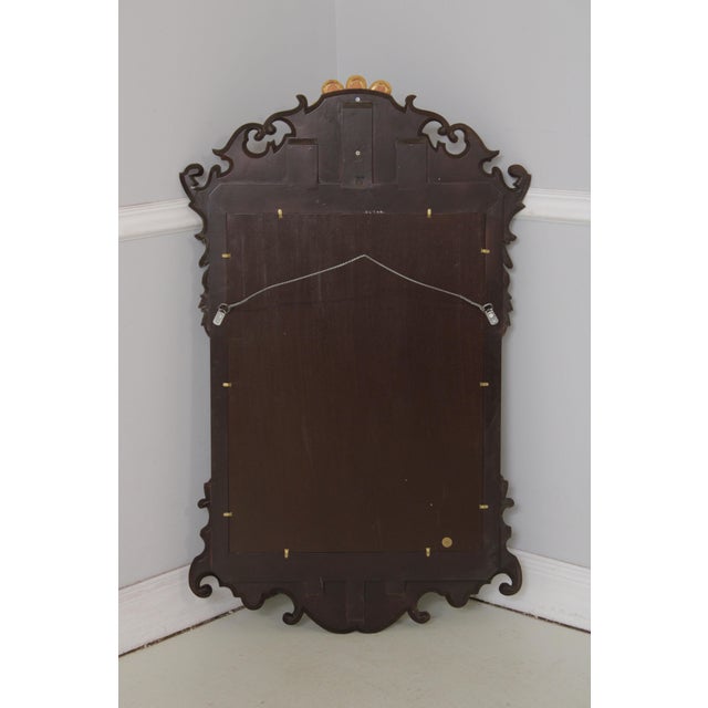 Colonial Williamsburg Chippendale Style Burl Walnut Wall Mirror For Sale - Image 14 of 14