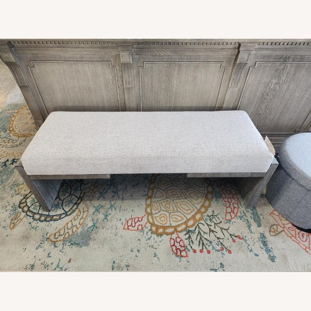 Gray Bernhardt Foundation Bench Light Gray Fabric For Sale - Image 8 of 8