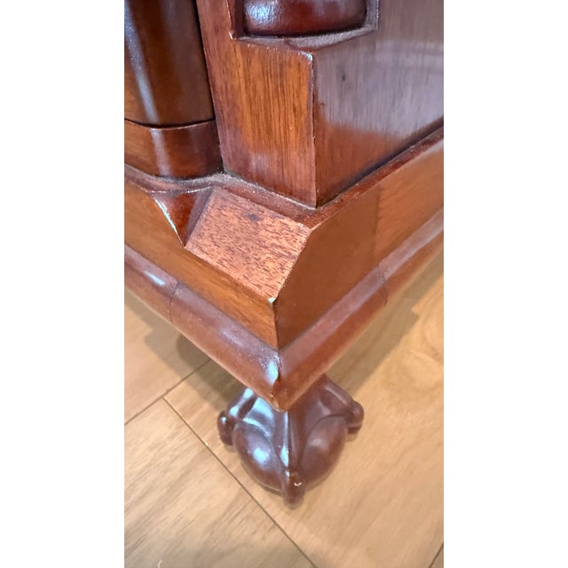 Early 20th Century Federal Revival Mahogany Drop Front Secretary Desk With Inlay For Sale - Image 12 of 17