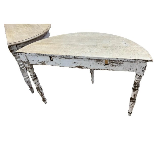 Italian Painted Console Tables 19th C - a Pair For Sale - Image 6 of 9