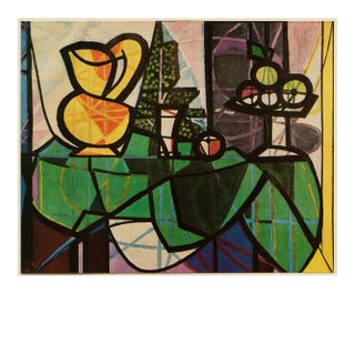 Circa 1969 After Pablo Picasso "Still Life With Jug and Fruit-Dish" Full Color Print From Italy For Sale