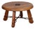 Round Coffee Table in Oak and Wrought Iron, 1950 For Sale