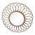 Vintage French Loop Scalloped Round Wicker Rattan Wall Mirror For Sale