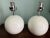 1960s Lightolier White Ball Lamps & Shades - a Pair For Sale - Image 11 of 17