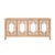 Wood Matthew Izzo Home Granada Natural Wrapped Rattan Four Door Buffet With Mirrored Doors and Greek Key Design For Sale - Image 7 of 7