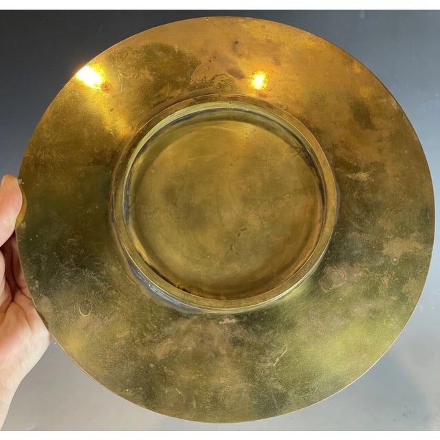 Metal Fine Antique Meiji Japanese Mixed Metal Display Plate Charger Bronze Gilt Monkey For Sale - Image 7 of 13