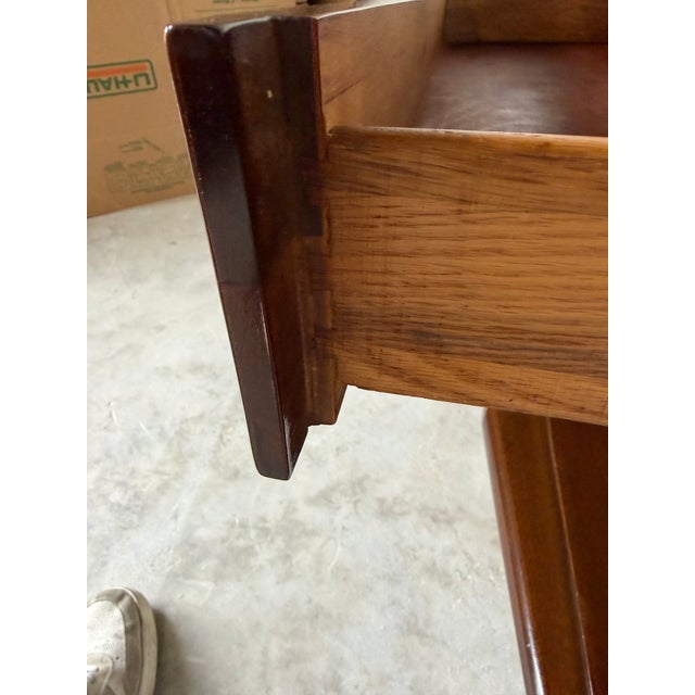 1940’s Art Deco Solid Mahogany Nightstands With Drawer & Open Shelf – A Pair For Sale - Image 15 of 18