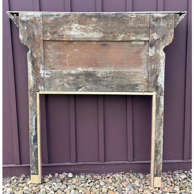 Wood Late 18th Century American Pine Mantel For Sale - Image 7 of 17