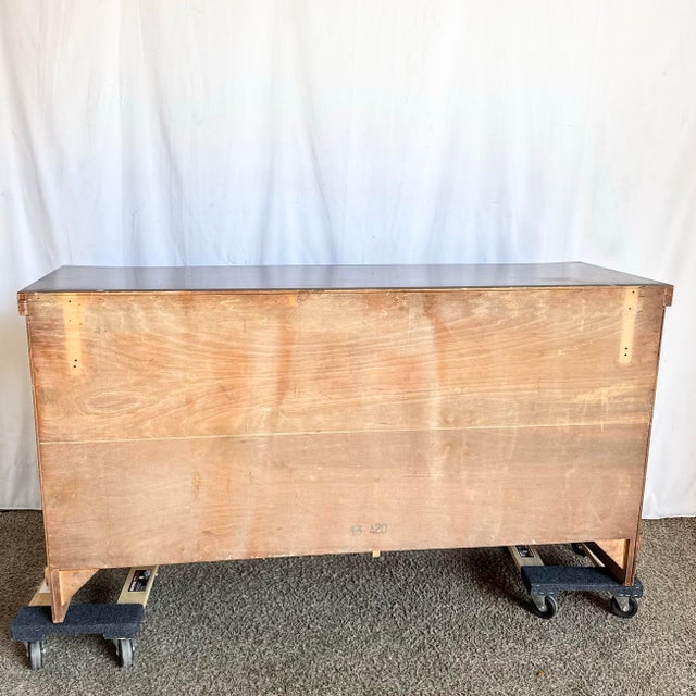 Antique Art Deco Wooden Dresser - 9 Drawers For Sale In Miami - Image 6 of 12