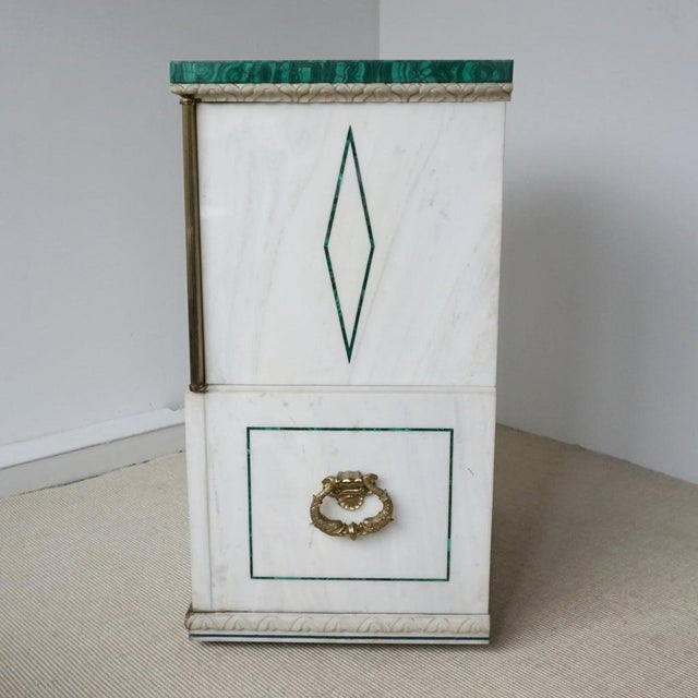 Malachite and Marble Cabinet, 1950s For Sale - Image 12 of 18