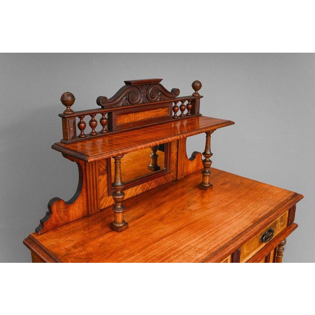 Wood Gründerzeit Vertiko with Walnut Top, Late 19th Century For Sale - Image 7 of 18
