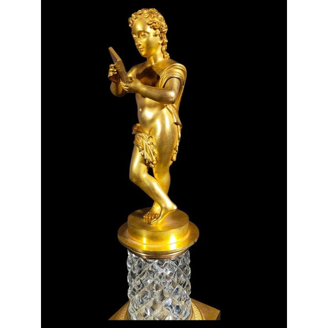 Baccarat Crystal and Gilt Bronze Figurine, 1830s For Sale - Image 15 of 16