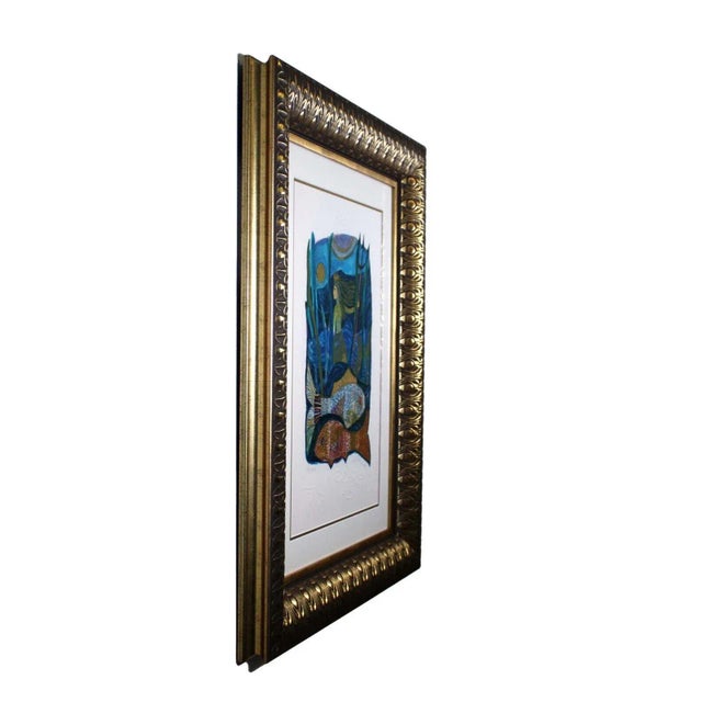 Contemporary Judith Bledsoe Pisces Zodiac Hand Signed Contemporary Lithograph 108/250 Framed For Sale - Image 3 of 11