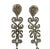 Traditional Vintage Sterling Silver and Marcasite Earrings With Turquoise Stone 2.75" Long For Sale - Image 3 of 6