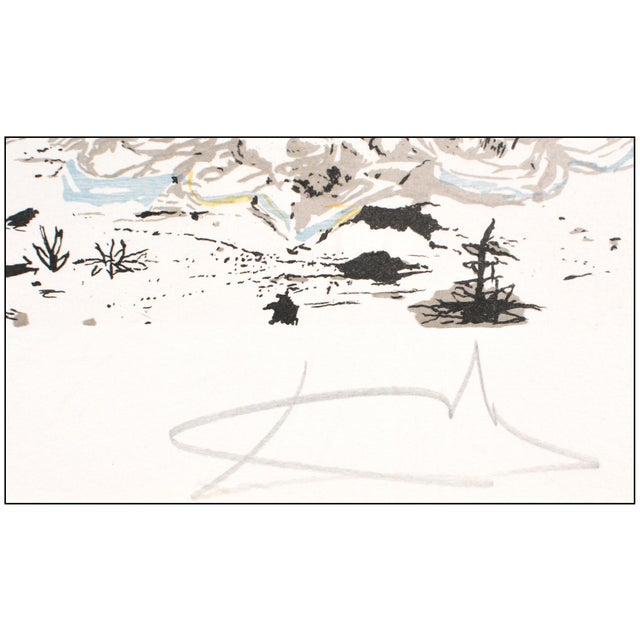 1950s 1957 l'Age d'Or Surreal Blue Lithograph Salvador Dalí For Sale - Image 5 of 7