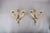 Gilt Bronze Double-Arm Wall Sconces with Frosted Glass Shades, 1950s, Set of 2 For Sale - Image 9 of 18