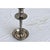 Linen French Vintage Pewter Table Lamp With Custom Linen Shade For Sale - Image 8 of 9