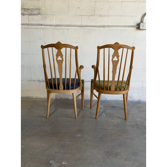 Wood Oak Wood Armchairs Sculptural Accent Chairs Denmark Set of 2 1960s For Sale - Image 7 of 11