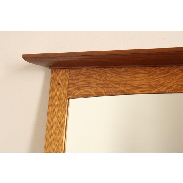 Stickley Mission Collection Oak Wall Mirror For Sale In Philadelphia - Image 6 of 12