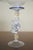 Vintage Venetian Murano-Style Dolphin Stem Glass Compote With Cobalt Rim For Sale - Image 9 of 11