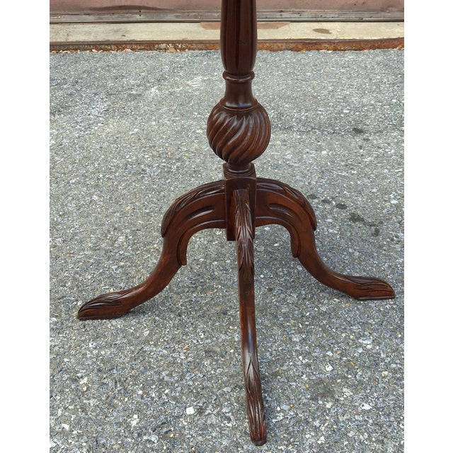 Refinished George II Stye Pie Crust Side Wine Plant Lamp Table, Circa 1890s For Sale - Image 11 of 11