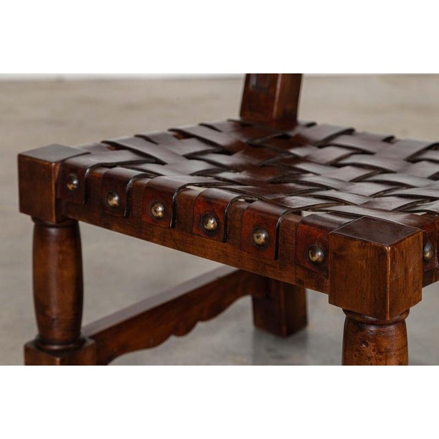 Mid-Century Spanish Brutalist Walnut Chairs, 1960, Set of 2 For Sale - Image 12 of 15