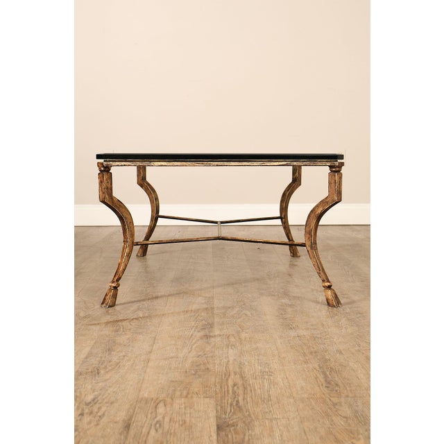 Minton Spindell 'Durant' Glass Top Iron Coffee Table For Sale - Image 15 of 18