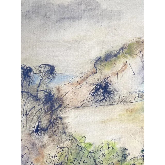 Siegmund Lympasik, Early Impressionist Landscape, 1942, Mixed Media on Paper For Sale - Image 7 of 13