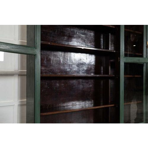 Large 19th Century English Mahogany Glazed Bookcase, 1890s For Sale - Image 13 of 16