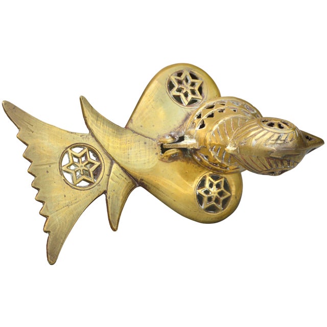 Early 20th Century Handmade Americana Brass Bird-Figurine Incense Burner For Sale In New York - Image 6 of 10