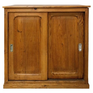 Mid-Century Sideboard with Sliding Doors, 1950s For Sale