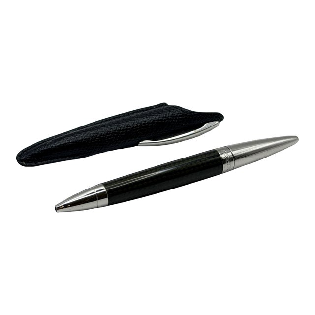 Jörg Hysek Carbon Fiber Ballpoint Pen With Chrome Accents – Swiss Design For Sale