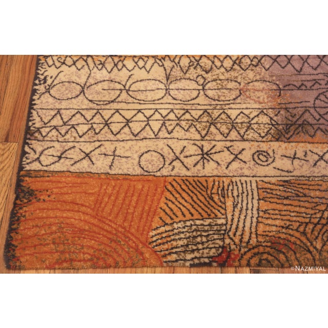 Beige Nazmiyal Collection Vintage "Florentinische Villenviertel" Art Rug by Paul Klee for Ege For Sale - Image 8 of 10