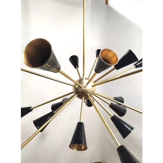 Sputnik Brass Ceiling Lamp, 1950s For Sale - Image 6 of 9