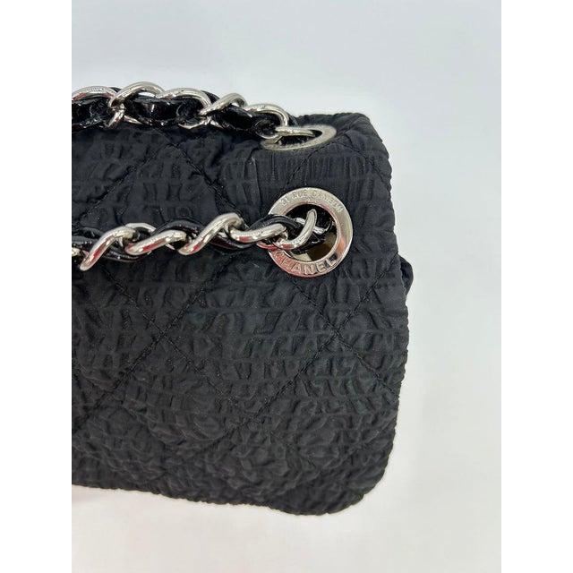 Mid 20th Century RARE Chanel Black Cloquèe XL Classic Flap For Sale - Image 9 of 9