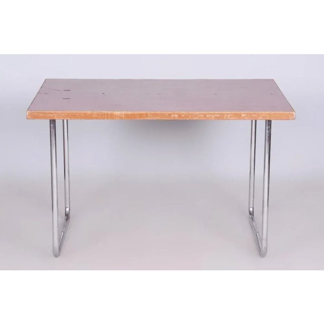 Original Bauhaus Dining Table attributed to Mücke Melder, Former Czechoslovakia, 1930s For Sale - Image 10 of 11