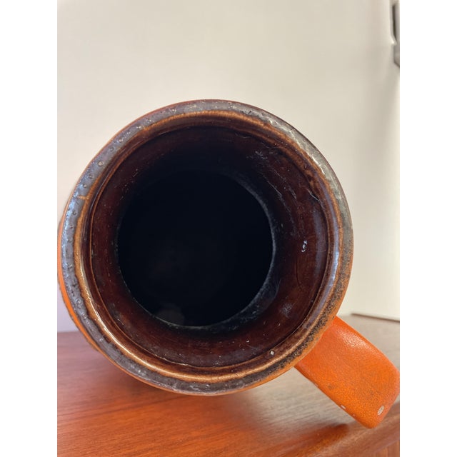 Mid-Century West German Orange Jug Vase, 1960s For Sale - Image 13 of 15