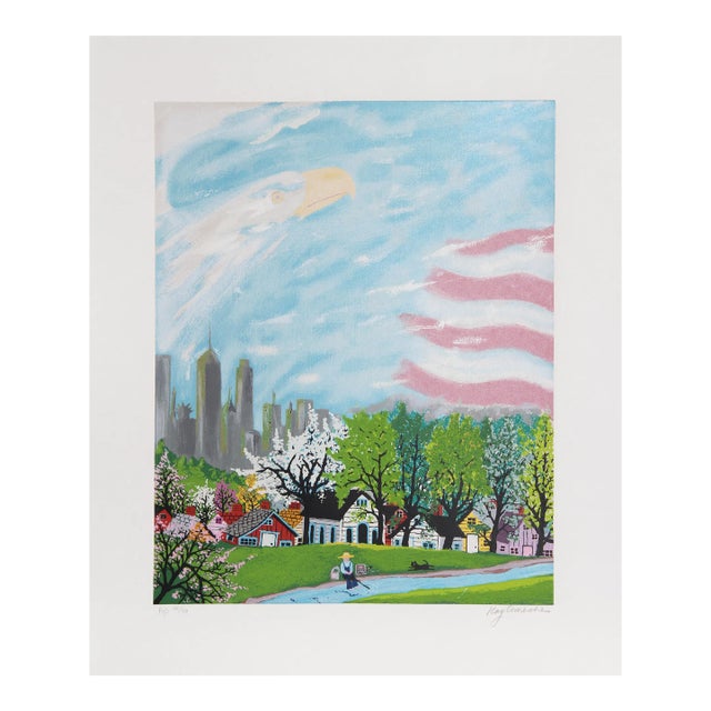 America Light of the World, Kay Ameche Screen Print For Sale