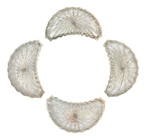 Vintage Crystal Centerpiece attributed to Baccarat, 1940s, Set of 4