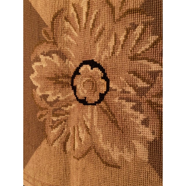 This is a needlepoint wool tapestry is approx 36 in x 60 inches with a neoclassical design, reminiscent of the work of...