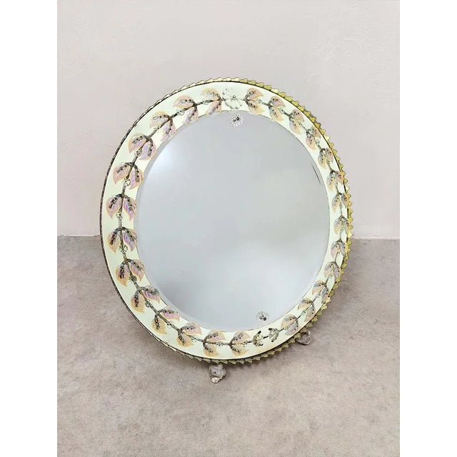 Vintage Decorated Illuminated Mirror, 1960s For Sale - Image 4 of 4