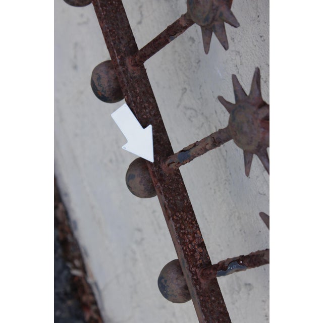 Antique Cast Iron Garden Fence Section With Spear Finials And Star Motif For Sale - Image 18 of 18