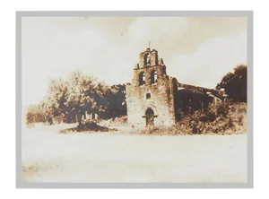 Vintage 1931 Small Mission Espada Photograph Christmas Card