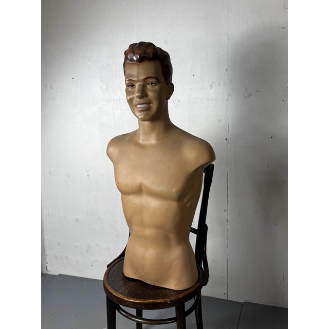 Mid-Century Male Mannequin Bust, 1950s For Sale - Image 9 of 9