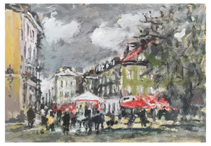 Magdalena Spasowicz, Warsaw, 1994, Oil on Cardboard