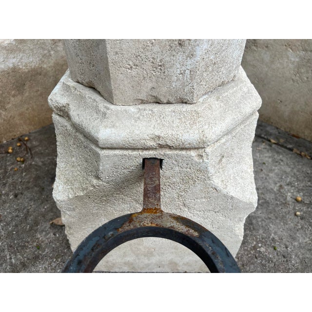Pernes French Limestone 4-Spout Center Fountain With Shaped Basin Walls For Sale - Image 11 of 16