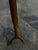 Wood Vintage MCM Tall Wooden Coat Rack With Brass Hooks For Sale - Image 7 of 12