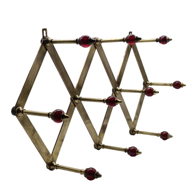 Mid-Century Modern Wall Coat Hanger AT4 by Luigi Caccia Dominioni for Azucena, Italy, 1950s For Sale - Image 3 of 8