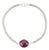 10.61 Ct Natural Ruby Chain Unisex Bracelet in 925 Silver For Sale