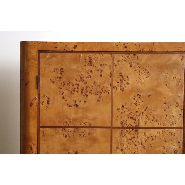 Art Deco Wardrobe in Burl Walnut, Italy, 1930s For Sale - Image 16 of 17